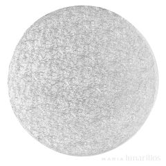 Cake drum redondo plateado 35,5 cm, grosor 4 mm