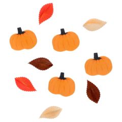 Calabazas y hojas de otoño de oblea (10) - Wilton