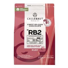 Callets Chocolate Ruby rosa 32,8% 2,5 kg - Sin gluten - Callebaut