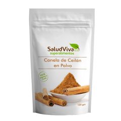 Canela de Ceilán en polvo ecológica 125 gr - Sin gluten - SaludViva