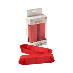 Cápsulas alargadas rojas para eclairs (36) - Decora