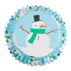 Cápsulas azules muñecos de nieve Navidad (30) - PME