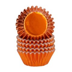 Cápsulas mini naranjas metalizadas (160) - Wilton