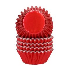 Cápsulas mini rojas metalizadas (160) - Wilton