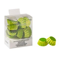 Cápsulas minis verdes metalizadas (180) - Decora