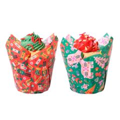Cápsulas muffins verdes rojas cascanueces y árboles de Navidad (24) - PME