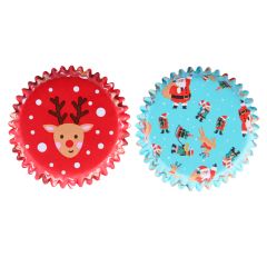 Cápsulas rojas y azules renos Papá Noel Navidad (60) - PME
