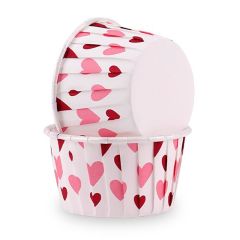 Cápsulas rígidas blancas con corazones San Valentín (50) - Azucren
