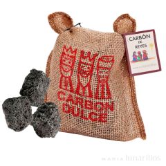 Carbón dulce en saco arpillera 100 gr - Sin gluten - Pifarré