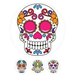 Oblea Catrina Halloween 20 cm - María Lunarillos