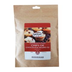 Chips de chocolate sin azúcar negro 52% 350 g - Sin gluten - Dayelet