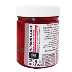 Cobertura brillante efecto espejo roja 250 g - Silikomart