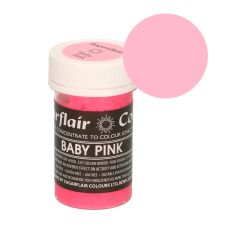 Colorante rosa bebé pastel 25 g - Sin gluten - Sugarflair