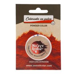 Colorante en polvo concentrado cobre metalizado 3 gr - Hidrosoluble - Sweetkolor