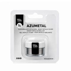 Colorante en polvo plata brillante metalizado 3 g Azumetal - Sin gluten - Azucren