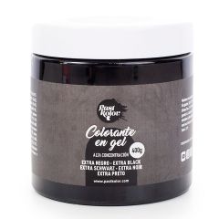 Colorante gel negro extra 400 g - Sin gluten - Pastkolor