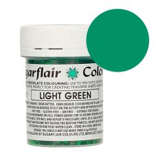 Colorante liposoluble para chocolate verde claro 35 g - Sin gluten - Sugarflair