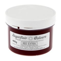 Colorante máxima concentración rojo EXTRA 400 g - Sin gluten - Sugarflair