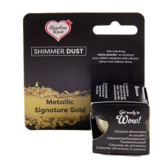 Colorante en polvo metalizado Shimmer Dust dorado 3 g - Rainbow Dust