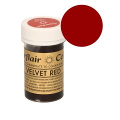 Colorante rojo velvet 25 g - Sin gluten - Sugarflair