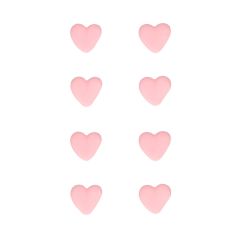Corazones rosas de azúcar (8) - Sin gluten - Funcakes