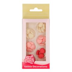 Corazones de azúcar rojos, rosas y blancos (30) - Sin gluten - Funcakes