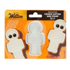 Cortador con expulsor esqueleto Halloween 7,5 cm - Wilton