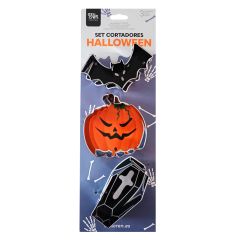 Cortadores murciélago, calabaza y ataúd Halloween (3) - Azucren