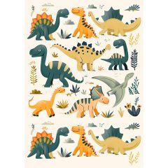 Oblea Dinosaurios Infantiles (A4) - María Lunarillos