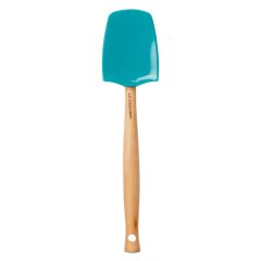 Espátula Craft cuchara con mango de madera 28 cm Azul Caribe - Silicona - Le Creuset