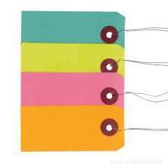 Etiquetas colores con hilo de metal (40) - Artemio