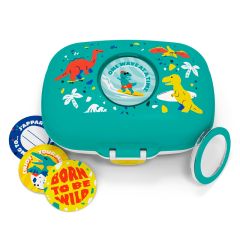 Fiambrera compacta verde dinosaurios 600 ml - Polipropileno (sin BPA) - Monbento
