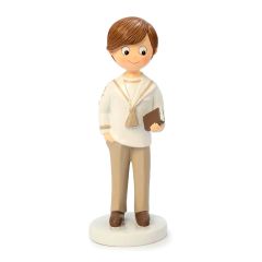 Figura niño de Comunión marinero beis 16,5 cm - Mopec