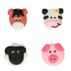 Figuras de azúcar animales granja (12) - Sin gluten - Funcakes