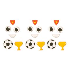 Figuras de azúcar fútbol y caras (24) - Sin gluten - Decora