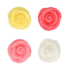 Flores de azúcar rosas de colores 2,5 cm (8) - Funcakes