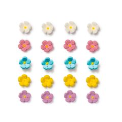 Flores pequeñas de azúcar de colores 1 cm (30) - Decora