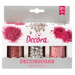 Sprinkles Mix metalizados rosa y plata 85 g (3) - Decora
