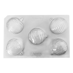 Molde bolas de Navidad 7 x 8,5 cm (5 cavidades) - Valrhona
