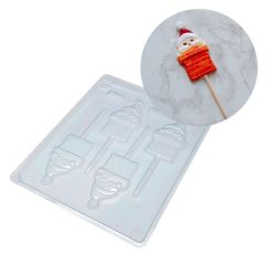 Molde para chocolate piruletas Papá Noel Navidad (4)