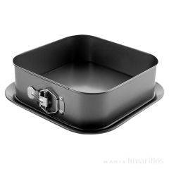 Molde desmontable cuadrado con base con bordes 24 cm - Ibili