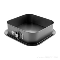 Molde desmontable cuadrado con base con bordes 17 cm - Ibili