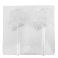 Molde para chocolate 2 piruletas Cupido San Valentín
