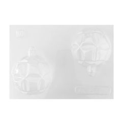 Molde para chocolate adorno bola cuadros Navidad