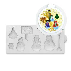 Molde para fondant nieve Navidad - Katy Sue Designs