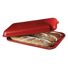 Molde para pan baguettes rojo 40 x 22 x 10 cm - Cerámica - Emile Henry