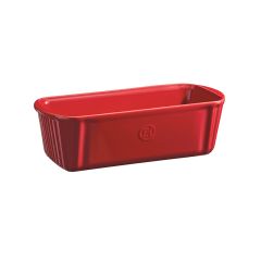 Molde para pan rectangular con borde rojo 28 x 13 x 9 cm - Cerámica - Emile Henry