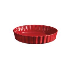 Molde redondo ondulado rojo 24 x 4,5 cm - Cerámica - Emile Henry