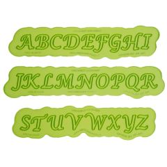 Moldes silicona para fondant letras mayúsculas Flexabet - Marvelous