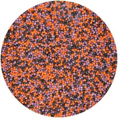 Nonpareils negros, naranjas y morados 80 g - Funcakes